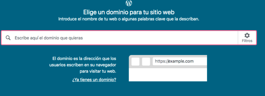 ¿Qué dominio utiliza WordPress?