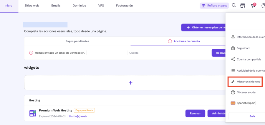 como migrar mi sitio a un hosting para windows